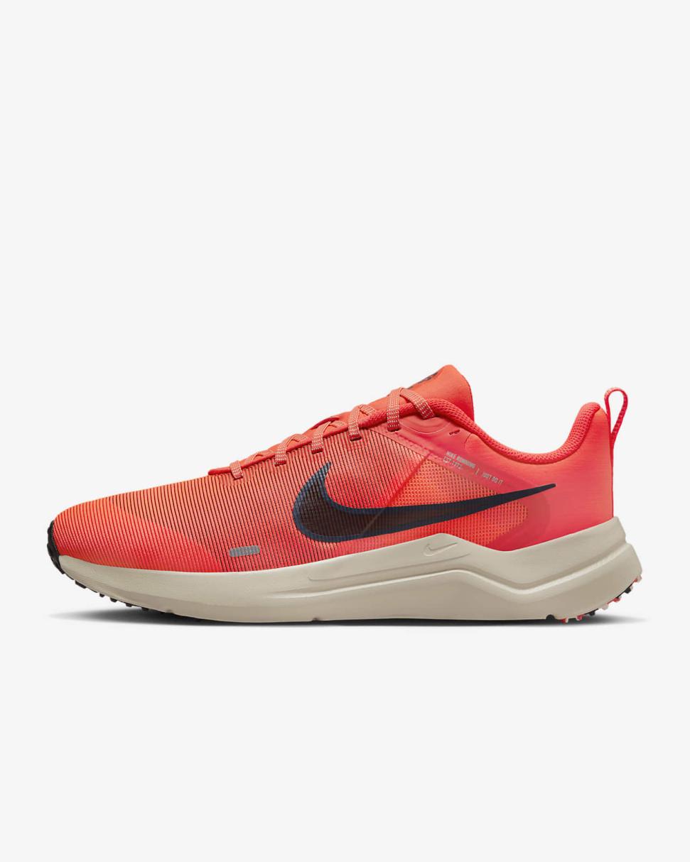 Nike Downshifter 12 Bright Crimson/Light Orewood Brown/University Gold/Obsidian | Mens Nike First Day Kicks