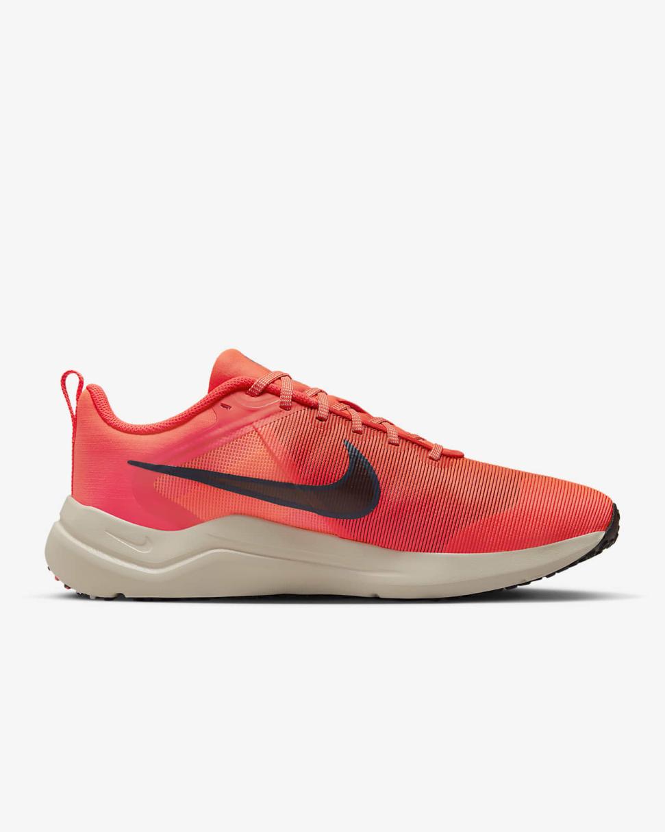 Nike Downshifter 12 Bright Crimson/Light Orewood Brown/University Gold/Obsidian | Mens Nike First Day Kicks
