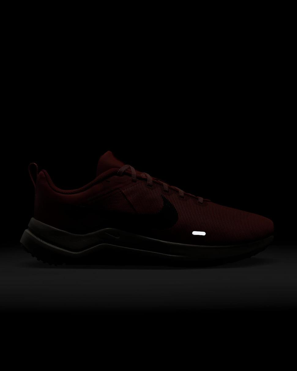 Nike Downshifter 12 Bright Crimson/Light Orewood Brown/University Gold/Obsidian | Mens Nike First Day Kicks