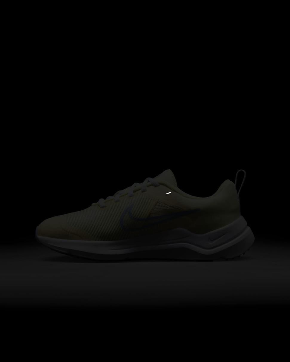 Nike Downshifter 12 Citron Tint/Football Grey/Cosmic Fuchsia/Cobalt Bliss | Kids Nike Running