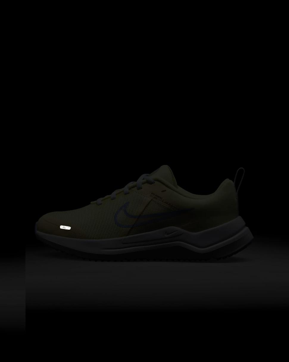 Nike Downshifter 12 Citron Tint/Football Grey/Cosmic Fuchsia/Cobalt Bliss | Kids Nike Running