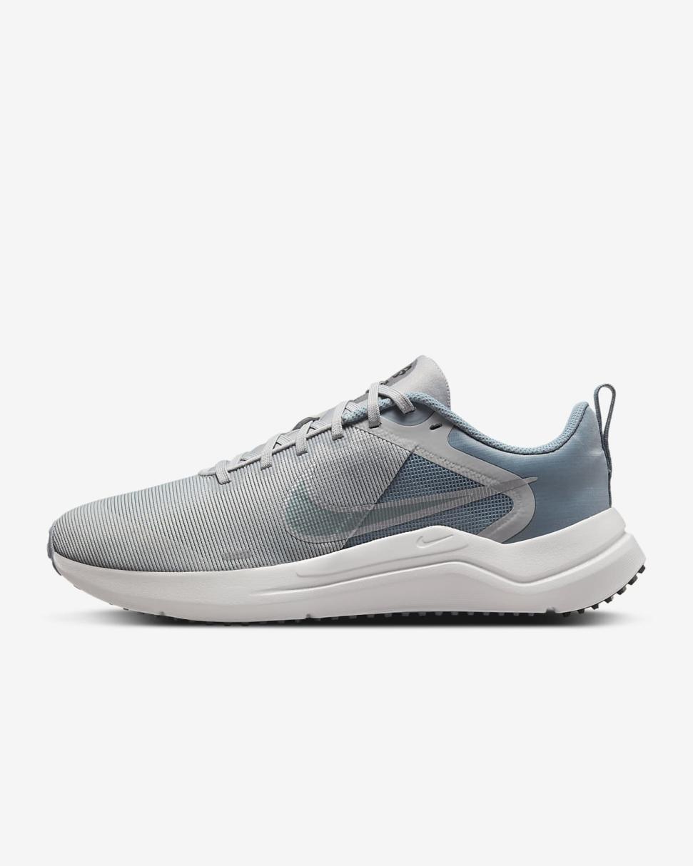 Nike Downshifter 12 Light Smoke Grey/Aviator Grey/Photon Dust/Metallic Cool Grey | Mens Nike First Day Kicks