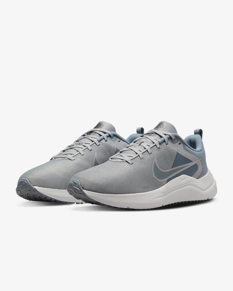 Nike Downshifter 12 Light Smoke Grey/Aviator Grey/Photon Dust/Metallic Cool Grey | Mens Nike First Day Kicks