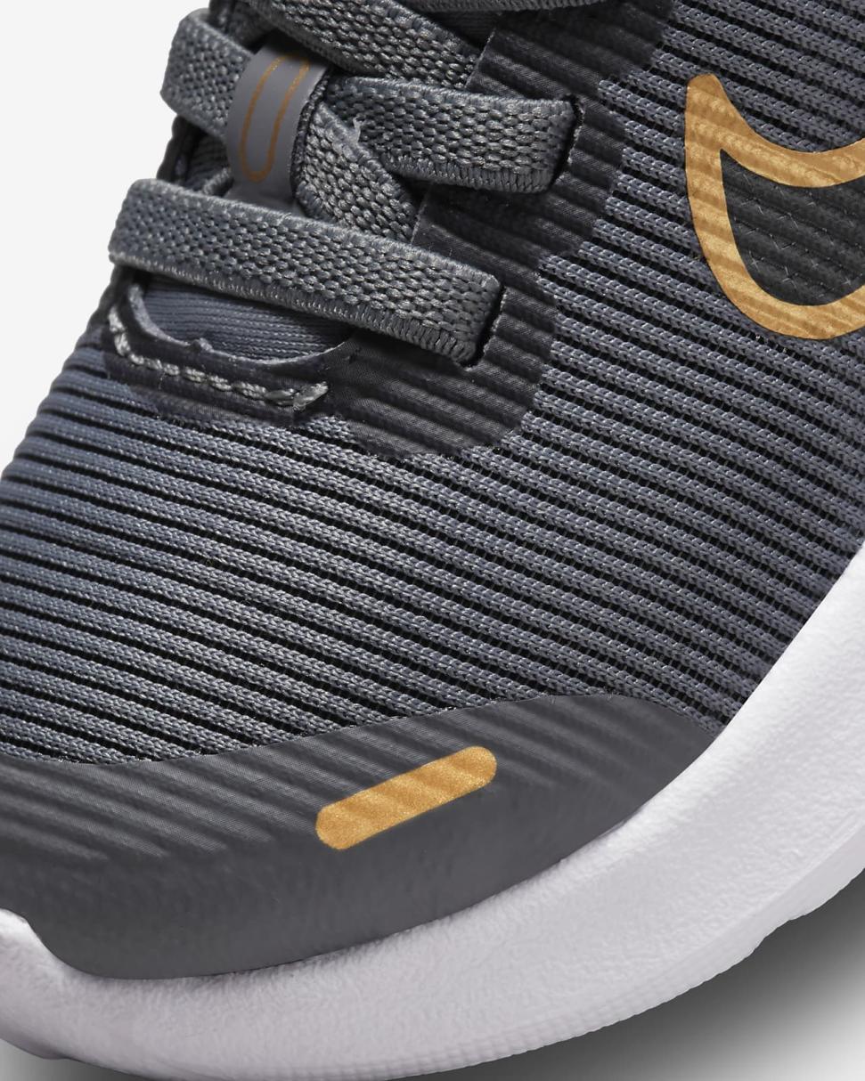 Nike Downshifter 12 Next Nature Cool Grey/Black/White/Metallic Gold | Kids Nike Lifestyle