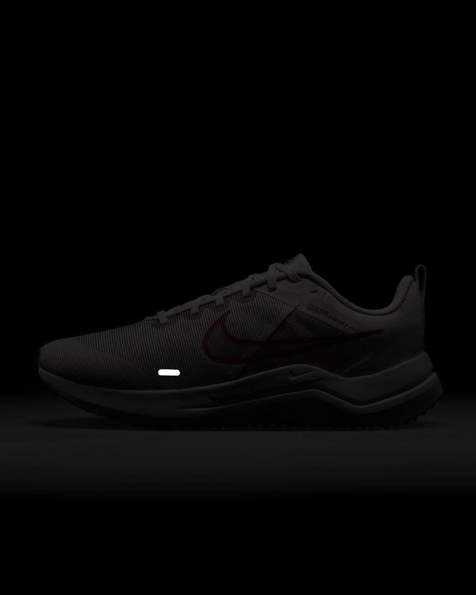 Nike Downshifter 12 Platinum Tint/Black/White/Light Crimson | Mens Nike First Day Kicks