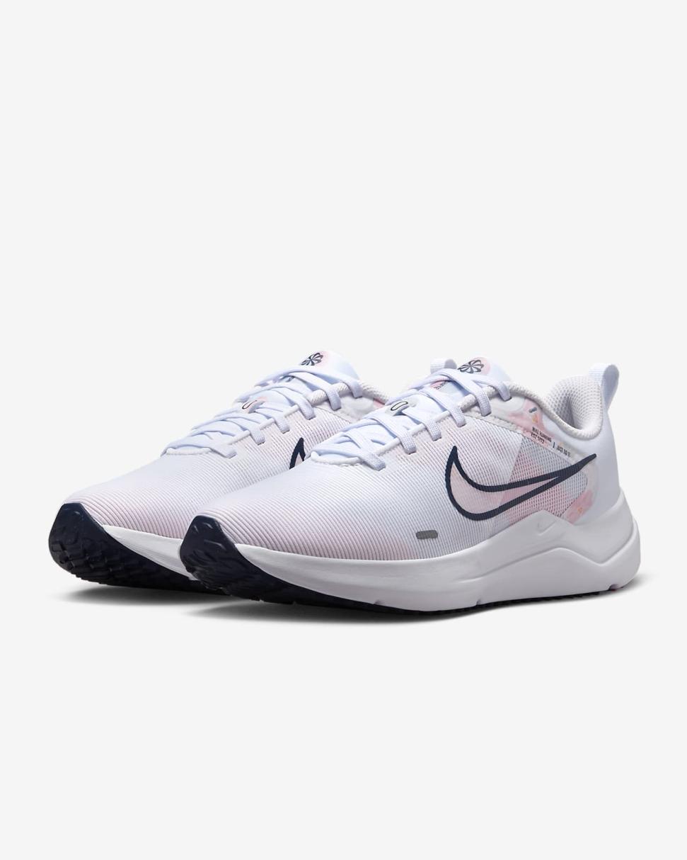 Nike Downshifter 12 Premium White/Pearl Pink/Football Grey/Midnight Navy | Womens Nike Running