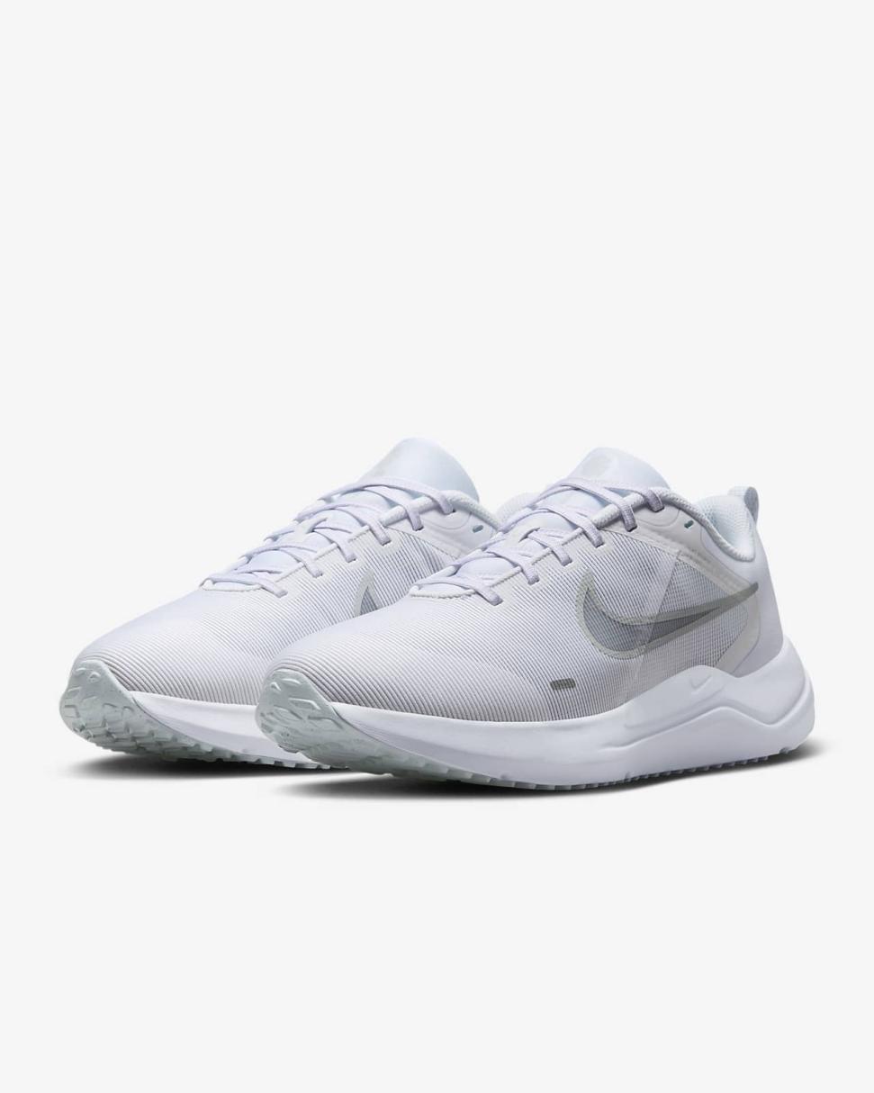 Nike Downshifter 12 White/White/Pure Platinum | Mens Nike Running