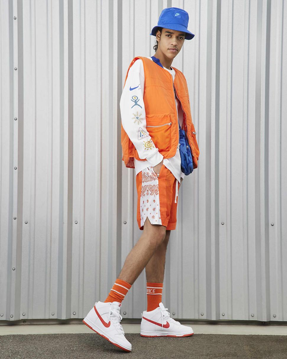 Nike Dunk Hi Retro White/White/Picante Red/Picante Red | Mens Nike Lifestyle