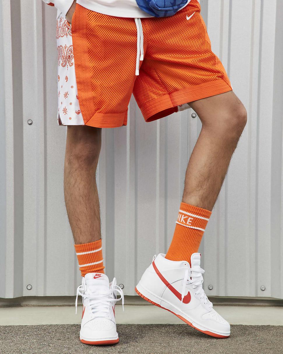 Nike Dunk Hi Retro White/White/Picante Red/Picante Red | Mens Nike Lifestyle