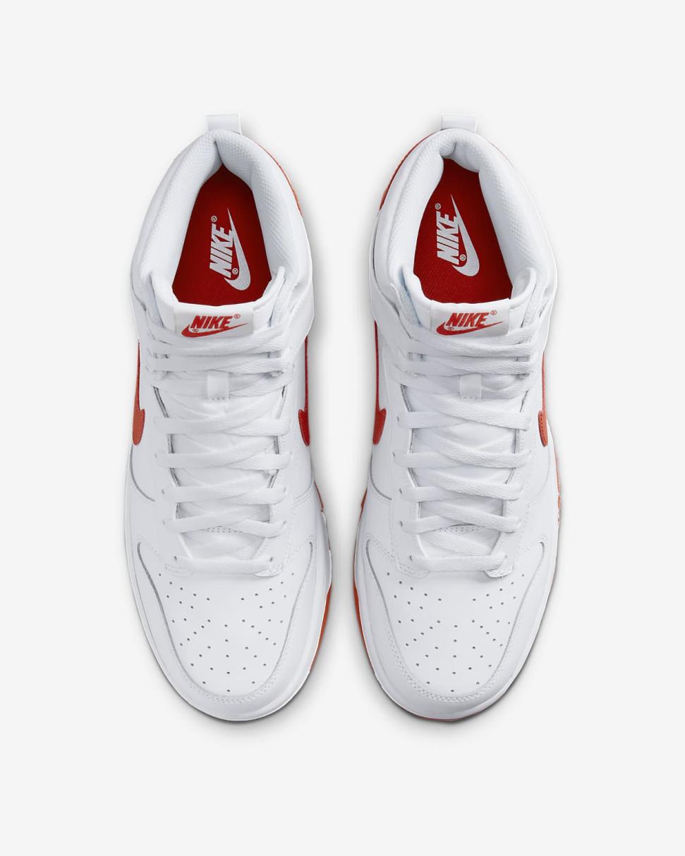 Nike Dunk Hi Retro White/White/Picante Red/Picante Red | Mens Nike Lifestyle