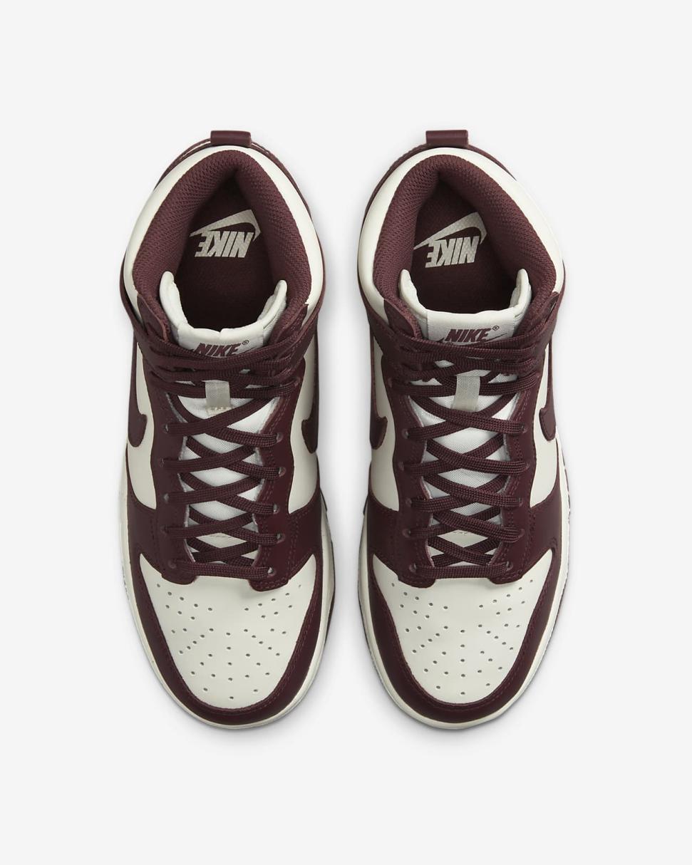Nike Dunk High Burgundy Crush/Sail/Burgundy Crush | Womens Nike First Day Kicks