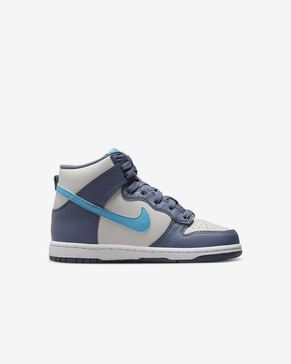 Nike Dunk High Light Bone/Diffused Blue/White/Blue Lightning | Kids Nike Dunks & Blazers