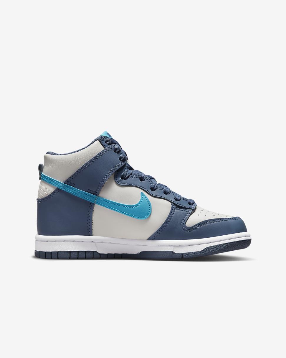 Nike Dunk High Light Bone/Diffused Blue/White/Blue Lightning | Kids Nike Dunks & Blazers