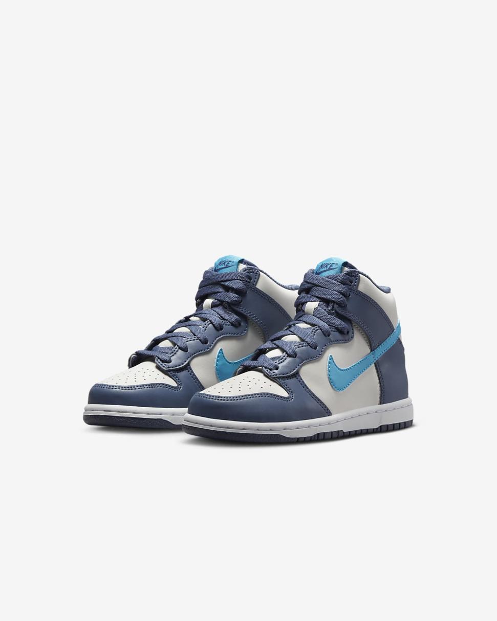 Nike Dunk High Light Bone/Diffused Blue/White/Blue Lightning | Kids Nike Dunks & Blazers
