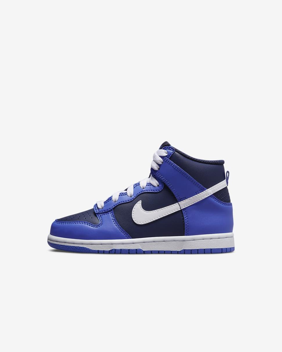 Nike Dunk High Medium Blue/Midnight Navy/White | Kids Nike Lifestyle