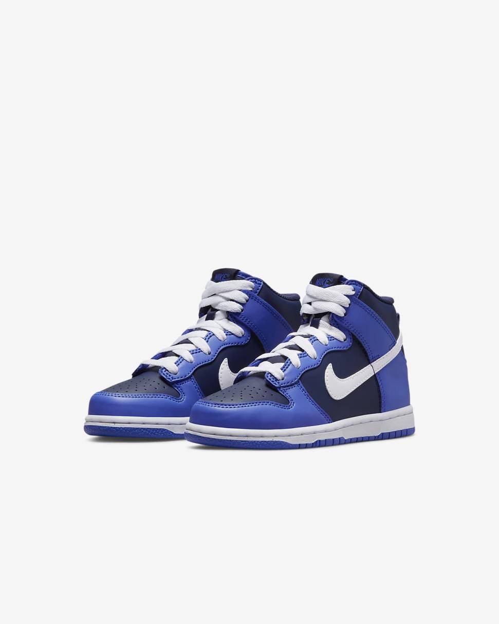 Nike Dunk High Medium Blue/Midnight Navy/White | Kids Nike Lifestyle
