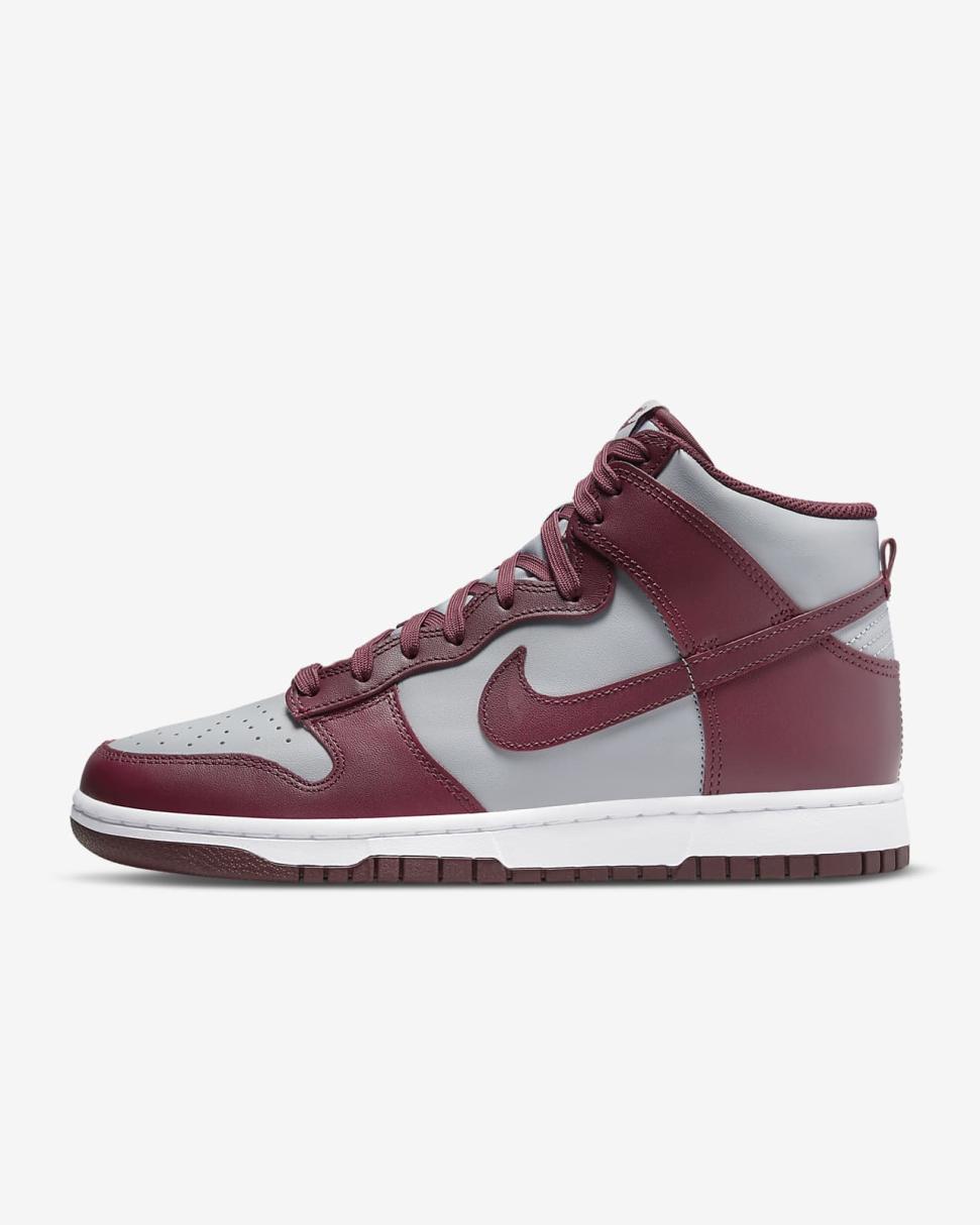 Nike Dunk High Retro Dark Beetroot/Wolf Grey/White/Dark Beetroot | Mens Nike Lifestyle