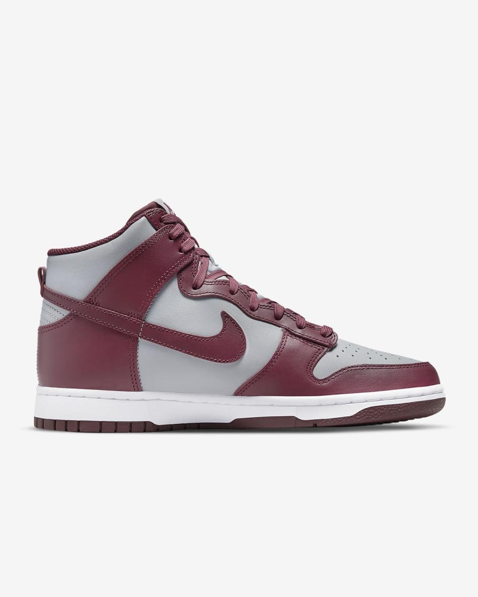 Nike Dunk High Retro Dark Beetroot/Wolf Grey/White/Dark Beetroot | Mens Nike Lifestyle