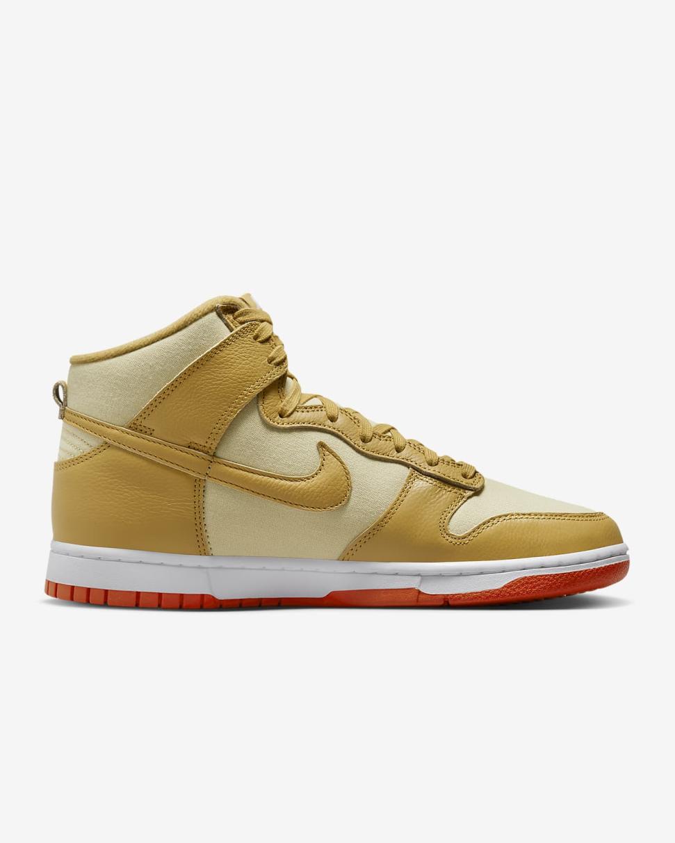 Nike Dunk High Retro Premium Team Gold/Team Gold/Safety Orange/Wheat Gold | Mens Nike Lifestyle
