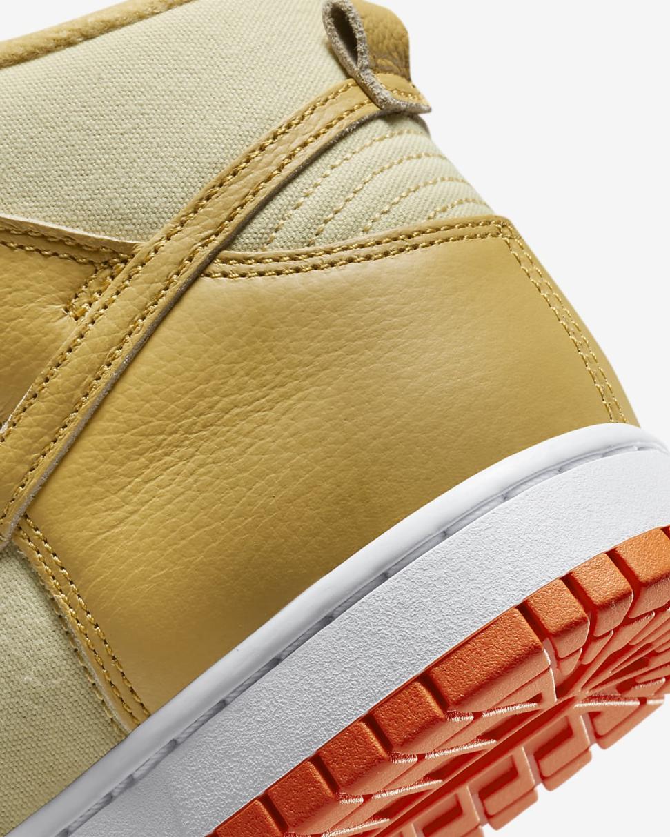 Nike Dunk High Retro Premium Team Gold/Team Gold/Safety Orange/Wheat Gold | Mens Nike Lifestyle