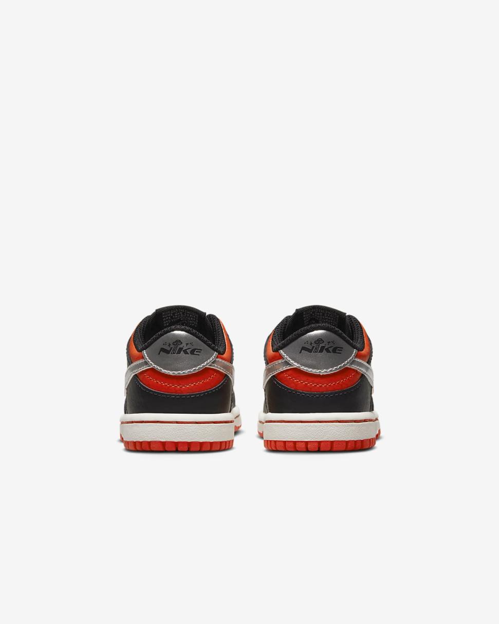 Nike Dunk Low Black/Picante Red/Summit White/Metallic Silver | Kids Nike Dunks & Blazers