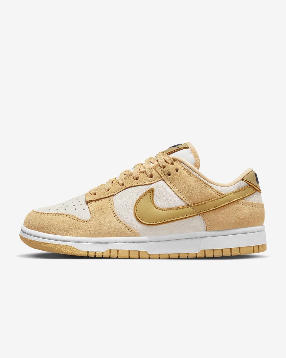 Nike Dunk Low LX Celestial Gold/Sail/Gold Suede/Wheat Gold | Womens Nike Dunks & Blazers