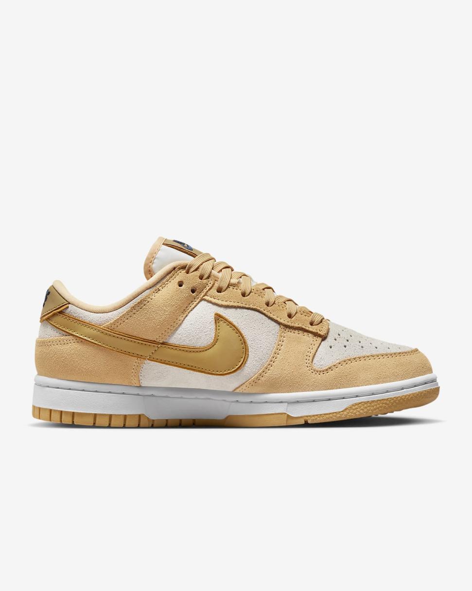 Nike Dunk Low LX Celestial Gold/Sail/Gold Suede/Wheat Gold | Womens Nike Dunks & Blazers