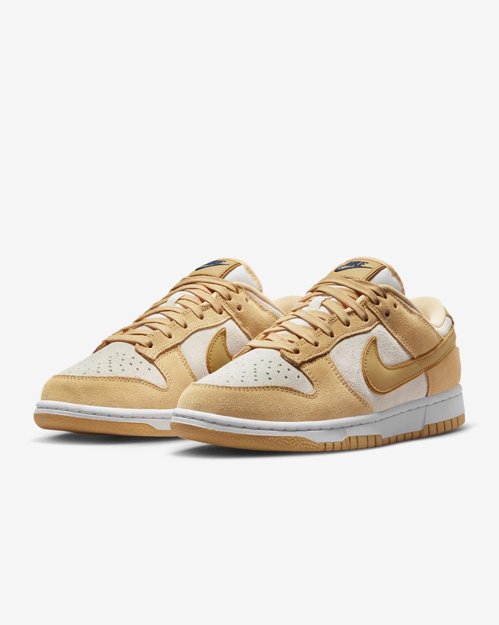 Nike Dunk Low LX Celestial Gold/Sail/Gold Suede/Wheat Gold | Womens Nike Dunks & Blazers