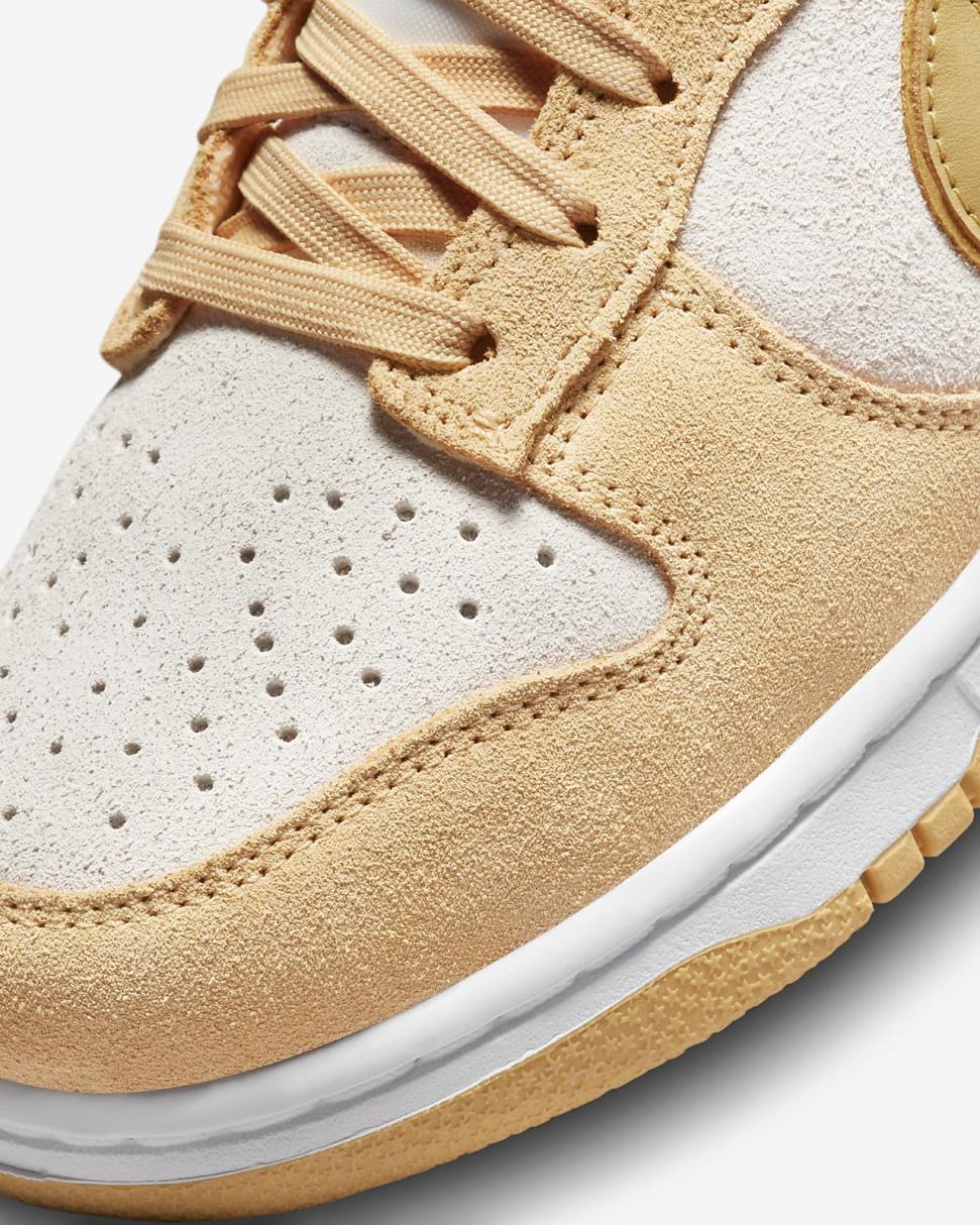 Nike Dunk Low LX Celestial Gold/Sail/Gold Suede/Wheat Gold | Womens Nike Dunks & Blazers