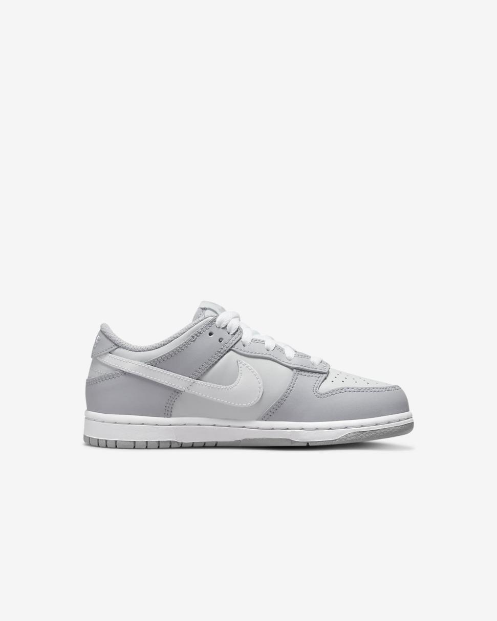Nike Dunk Low Pure Platinum/Wolf Grey/White | Kids Nike Dunks & Blazers