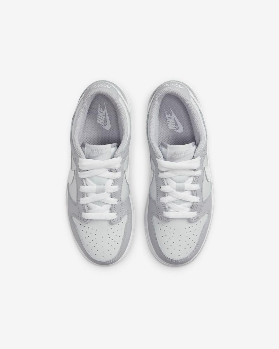 Nike Dunk Low Pure Platinum/Wolf Grey/White | Kids Nike Dunks & Blazers