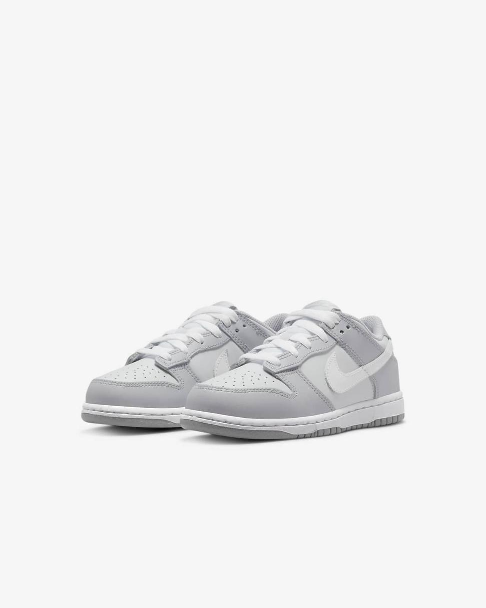 Nike Dunk Low Pure Platinum/Wolf Grey/White | Kids Nike Dunks & Blazers