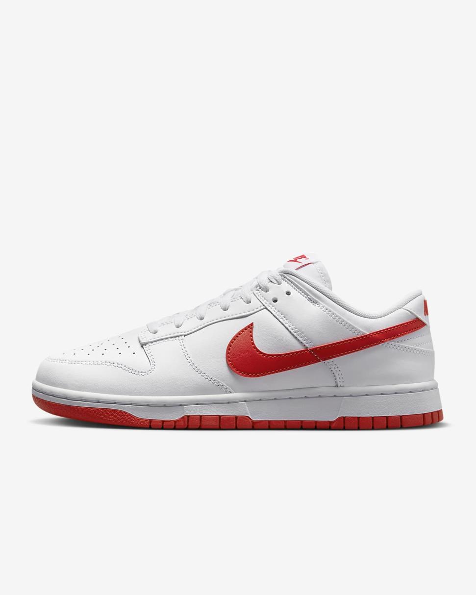 Nike Dunk Low Retro White/Picante Red | Mens Nike First Day Kicks