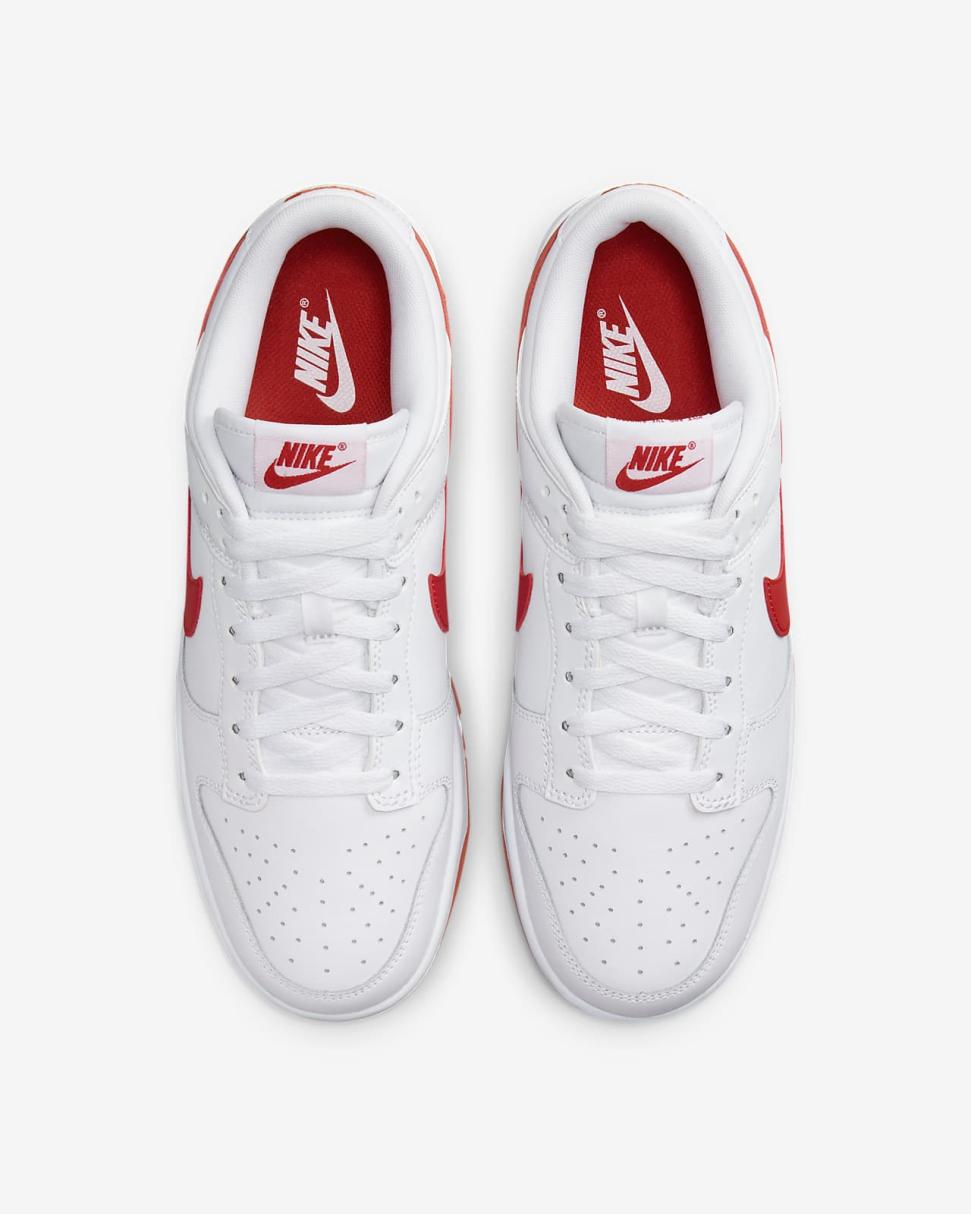 Nike Dunk Low Retro White/Picante Red | Mens Nike First Day Kicks