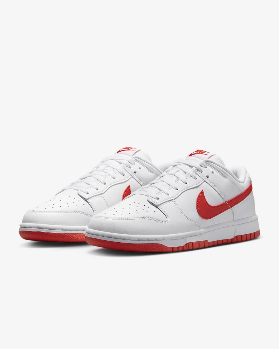 Nike Dunk Low Retro White/Picante Red | Mens Nike First Day Kicks