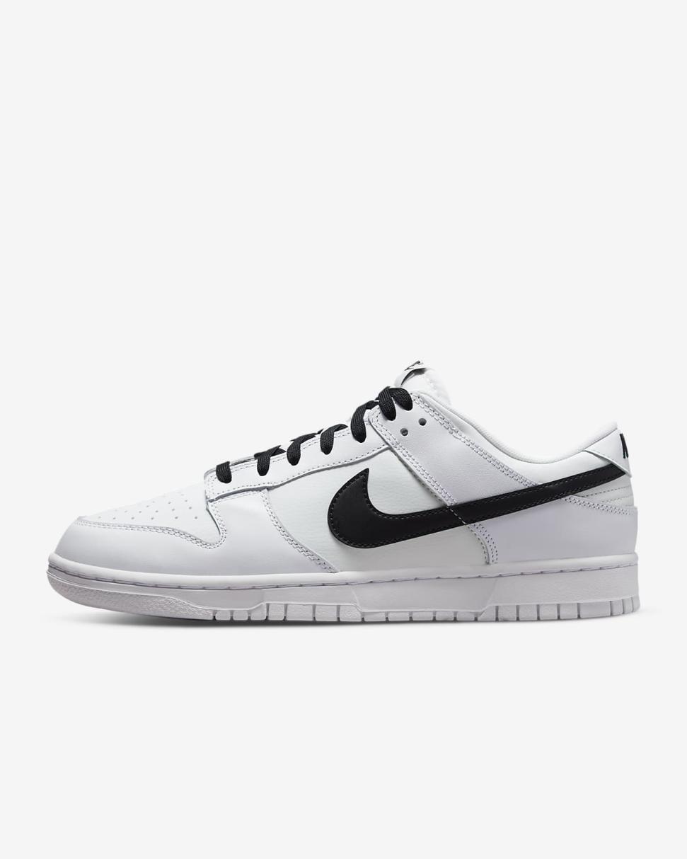 Nike Dunk Low Retro White/Summit White/Black | Mens Nike Lifestyle