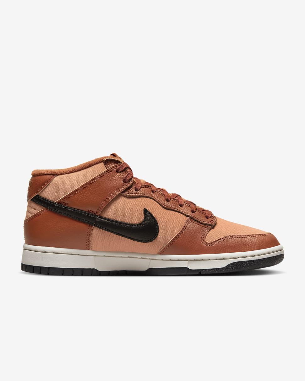 Nike Dunk Mid Amber Brown/Dark Russet/Phantom/Black | Mens Nike Lifestyle