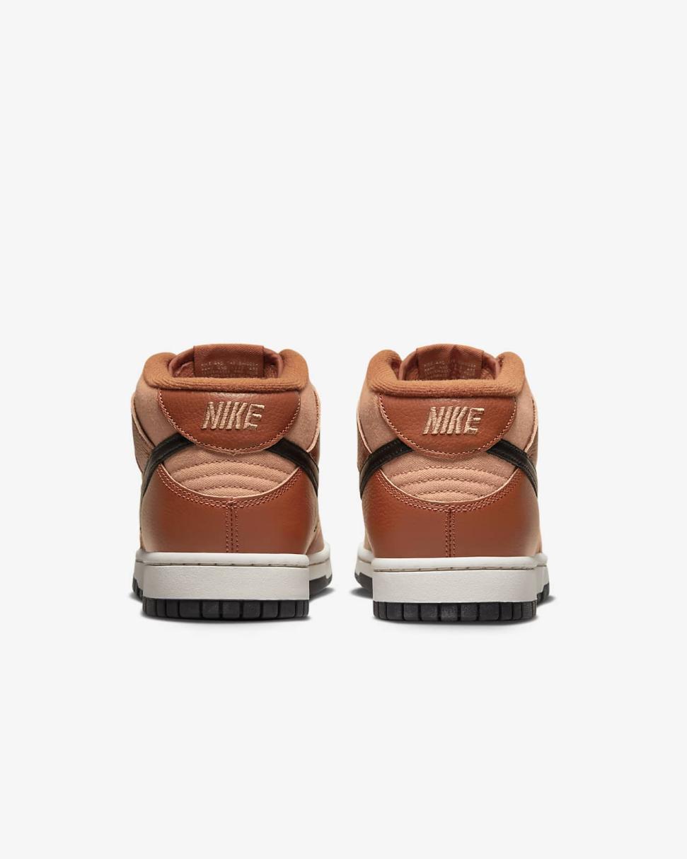 Nike Dunk Mid Amber Brown/Dark Russet/Phantom/Black | Mens Nike Lifestyle