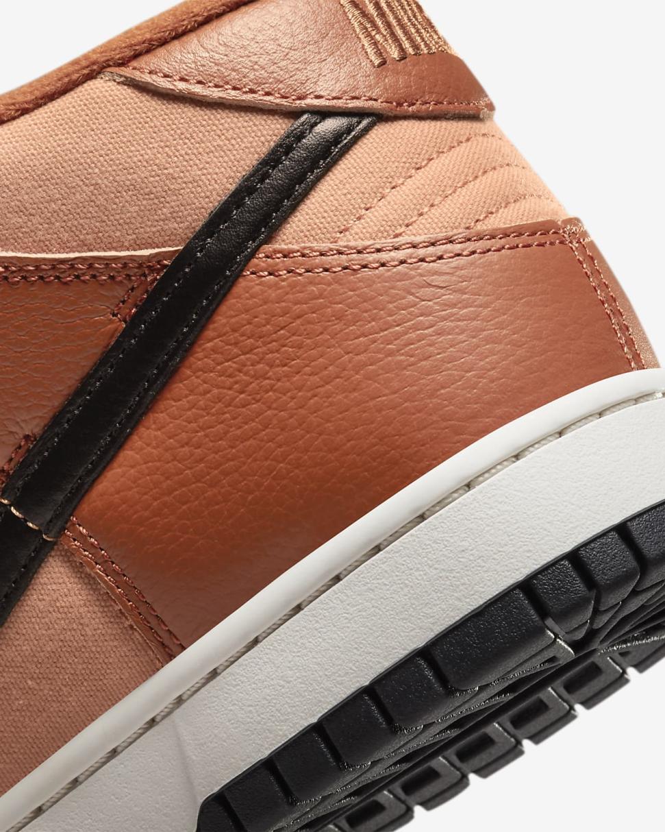 Nike Dunk Mid Amber Brown/Dark Russet/Phantom/Black | Mens Nike Lifestyle