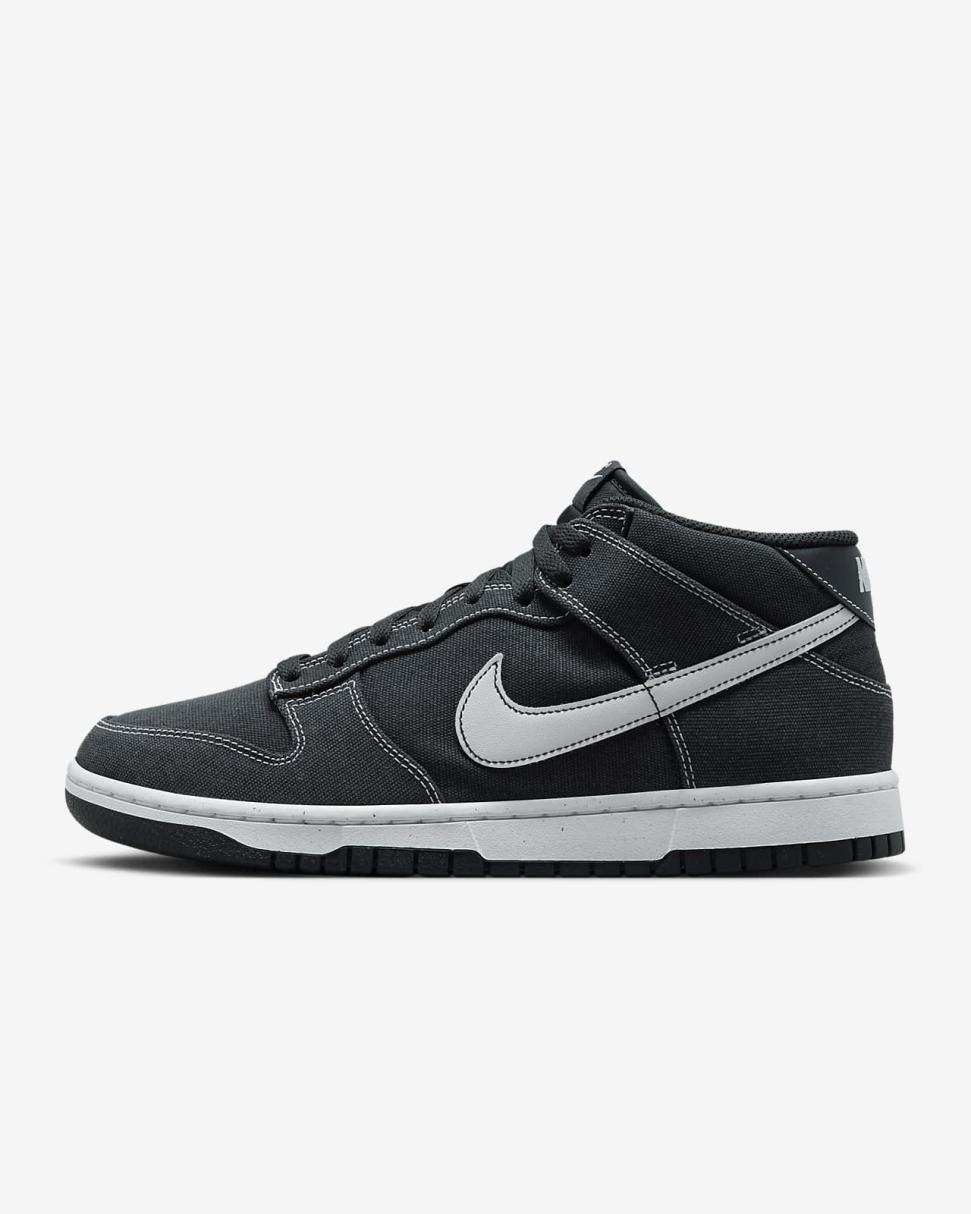 Nike Dunk Mid Off Noir/Off Noir/White/White | Mens Nike Lifestyle