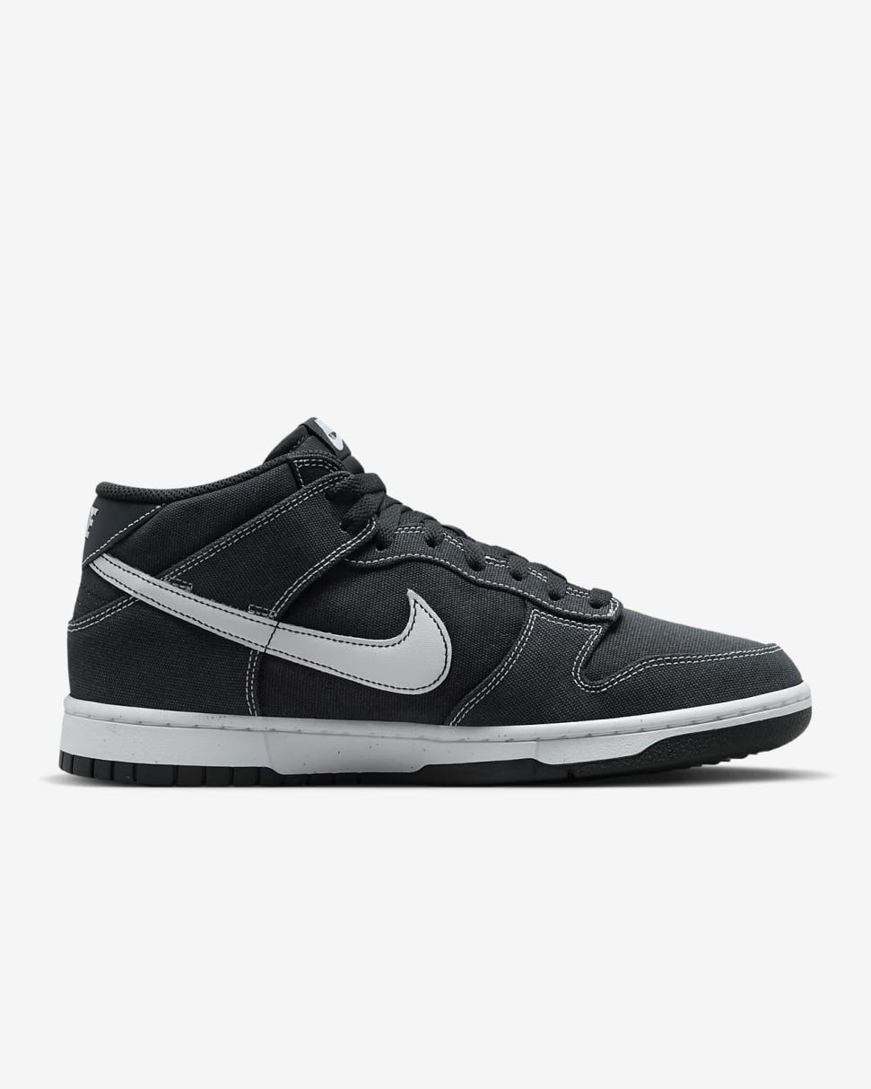 Nike Dunk Mid Off Noir/Off Noir/White/White | Mens Nike Lifestyle