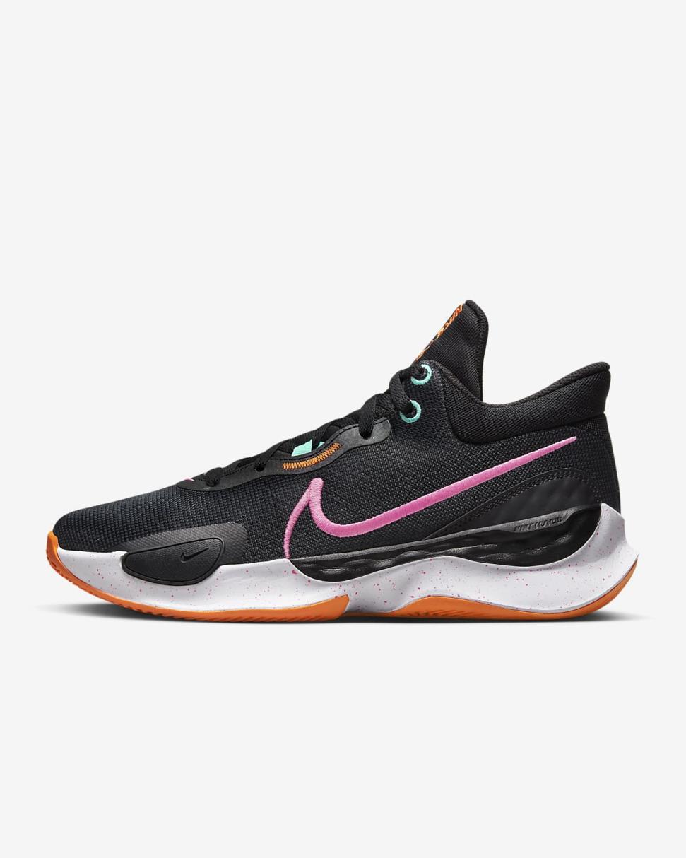 Nike Elevate 3 Black/Anthracite/Brilliant Orange/Pink Spell | Mens/Womens Nike Basketball