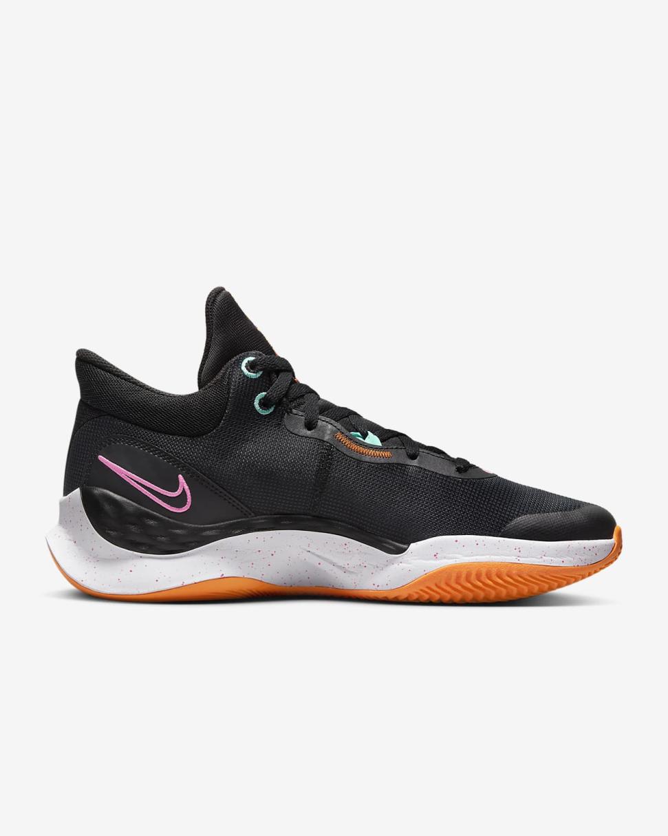 Nike Elevate 3 Black/Anthracite/Brilliant Orange/Pink Spell | Mens/Womens Nike Basketball