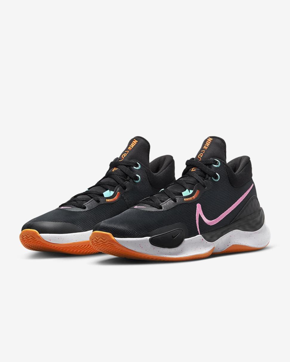 Nike Elevate 3 Black/Anthracite/Brilliant Orange/Pink Spell | Mens/Womens Nike Basketball