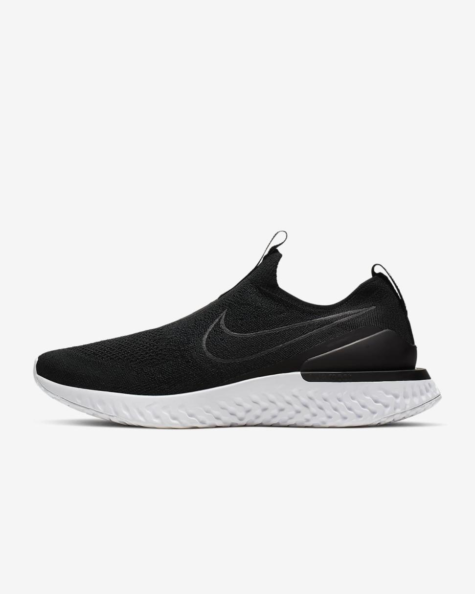 Nike Epic Phantom React Flyknit Black/White/Black | Mens Nike Running