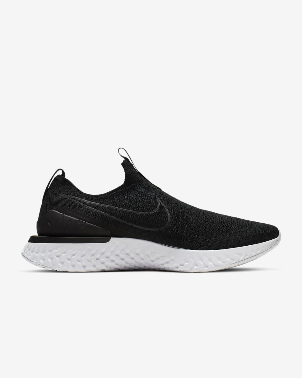 Nike Epic Phantom React Flyknit Black/White/Black | Mens Nike Running