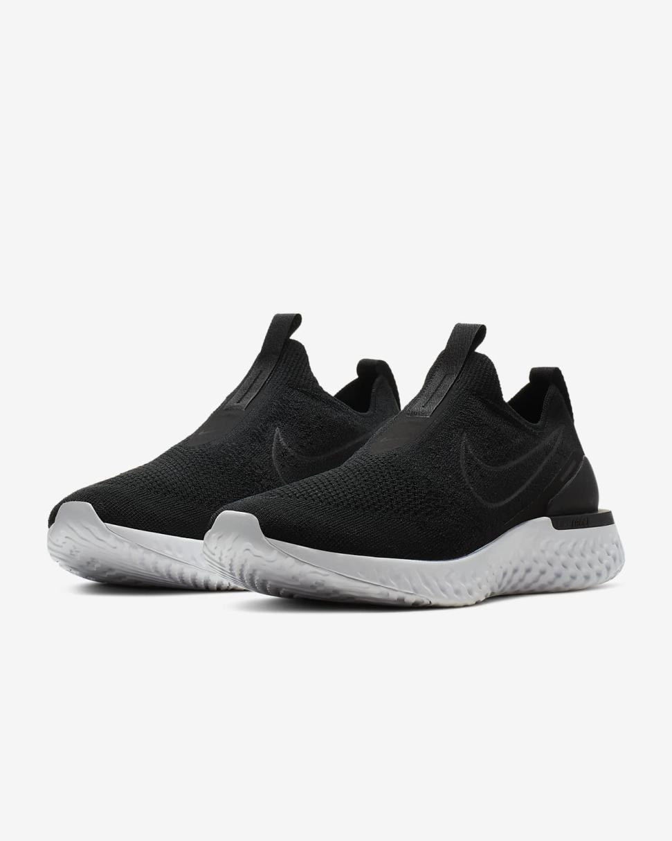 Nike Epic Phantom React Flyknit Black/White/Black | Mens Nike Running