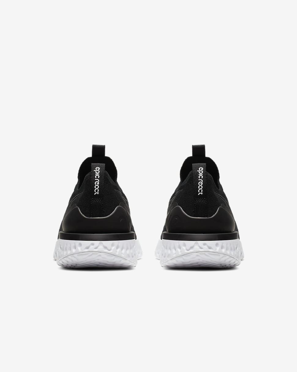 Nike Epic Phantom React Flyknit Black/White/Black | Mens Nike Running
