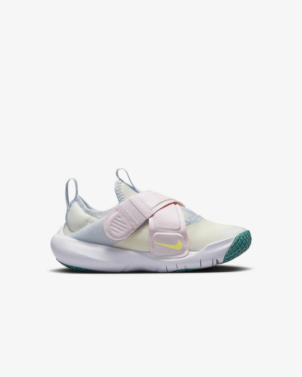 Nike Flex Advance Summit White/Pearl Pink/Football Grey/Citron Tint | Kids Nike Lifestyle
