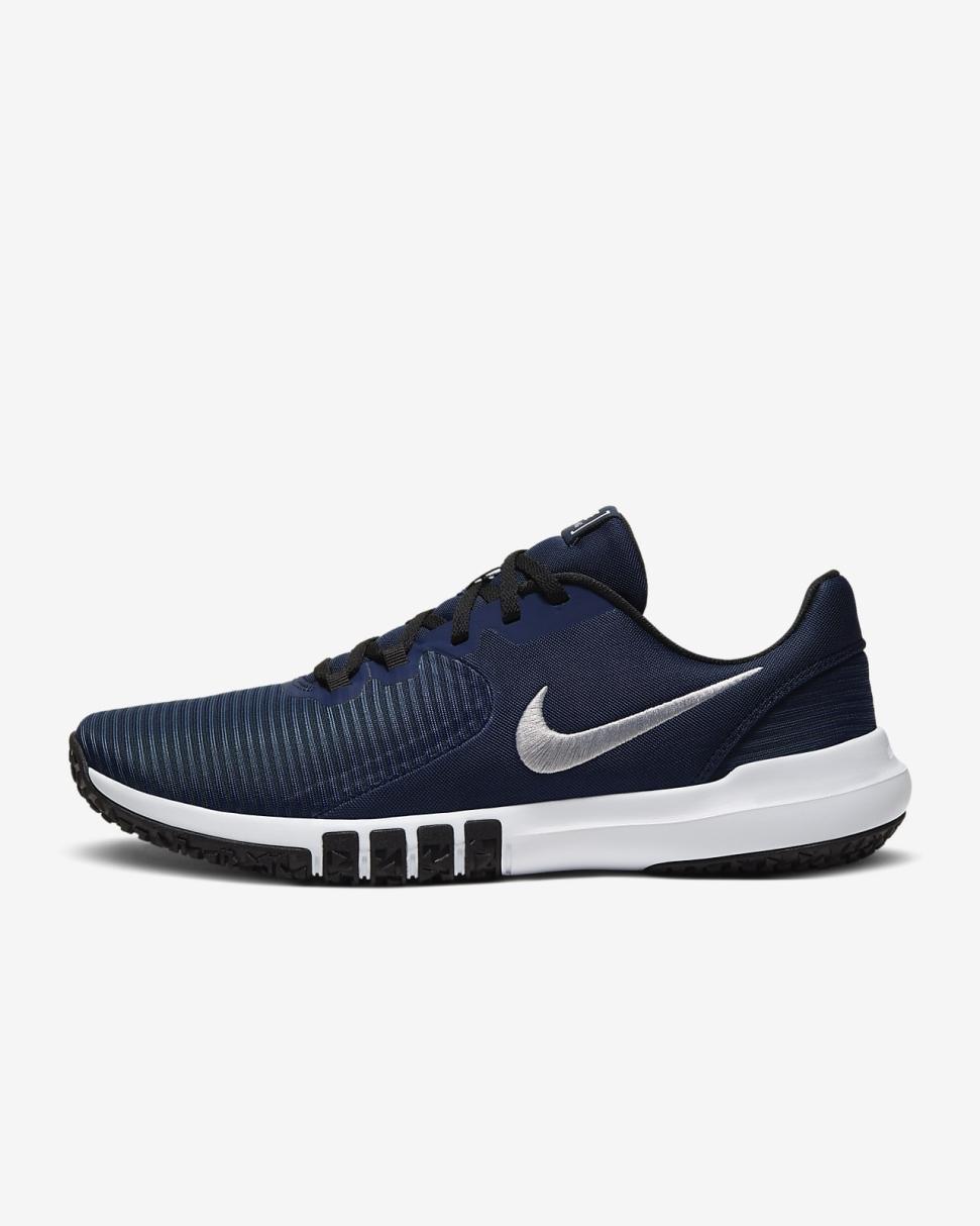 Nike Flex Control 4 Midnight Navy/Black/White/Metallic Silver | Mens Nike Training & Gym